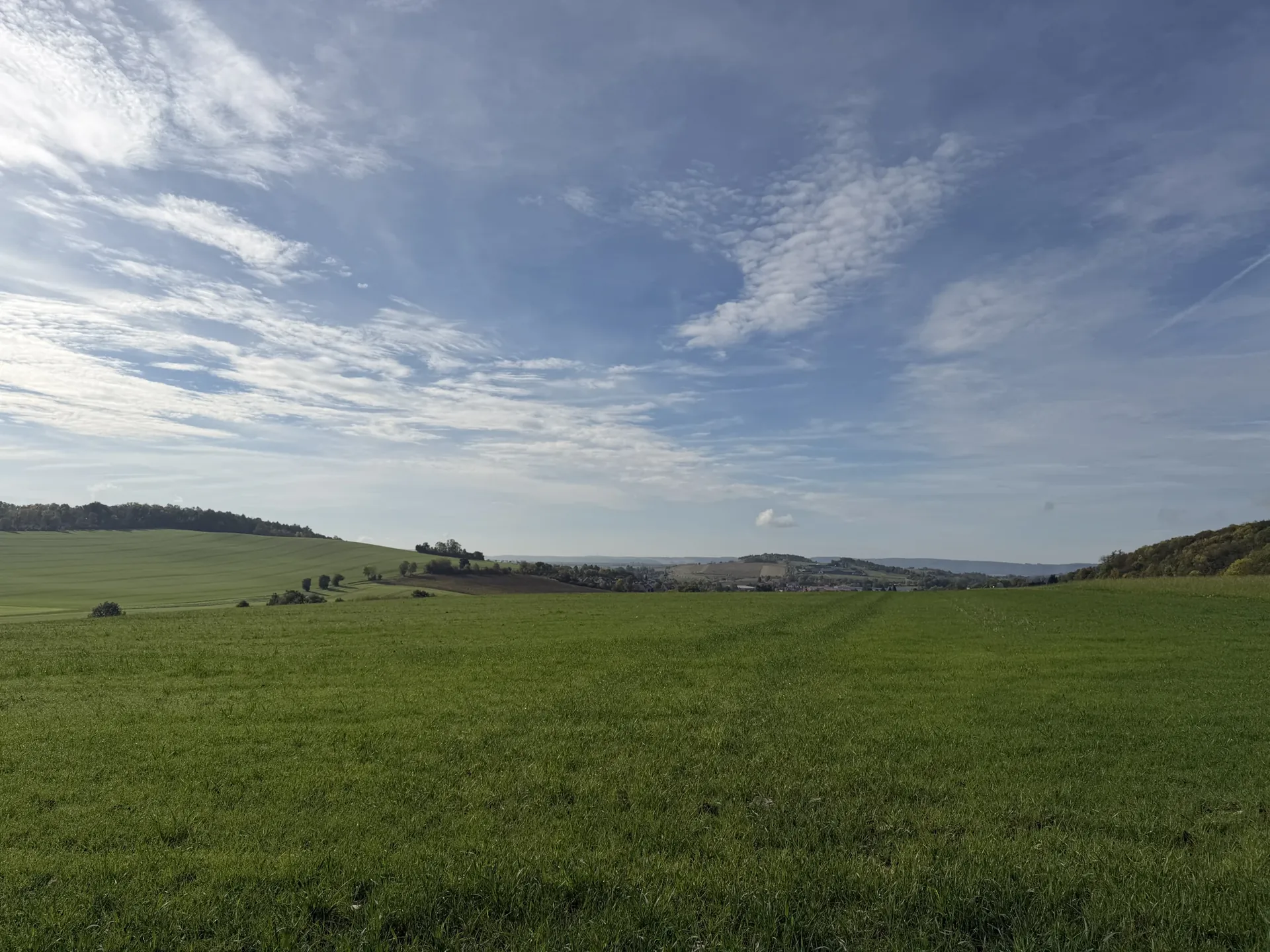 Felder und Hügel rund um Worbis im Eichsfeld